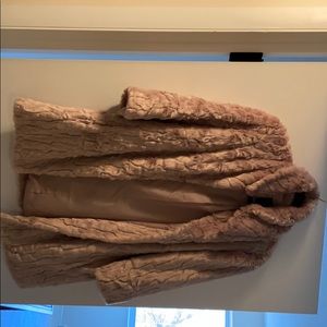 Faux fur 3/4 sleeve jacket